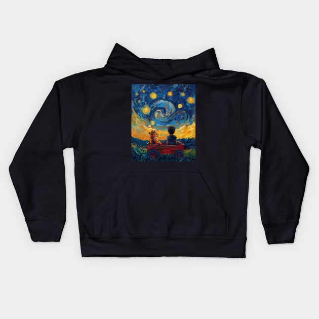 Calvin and Hobbes Genius Kids Hoodie by Cierra Bauch